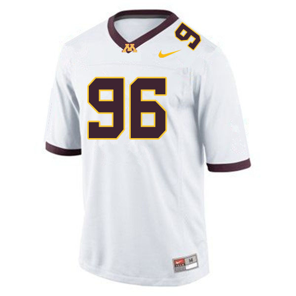 Men #96 Mark Crawford Minnesota Golden Gophers College Football Jerseys Sale-White - Click Image to Close
